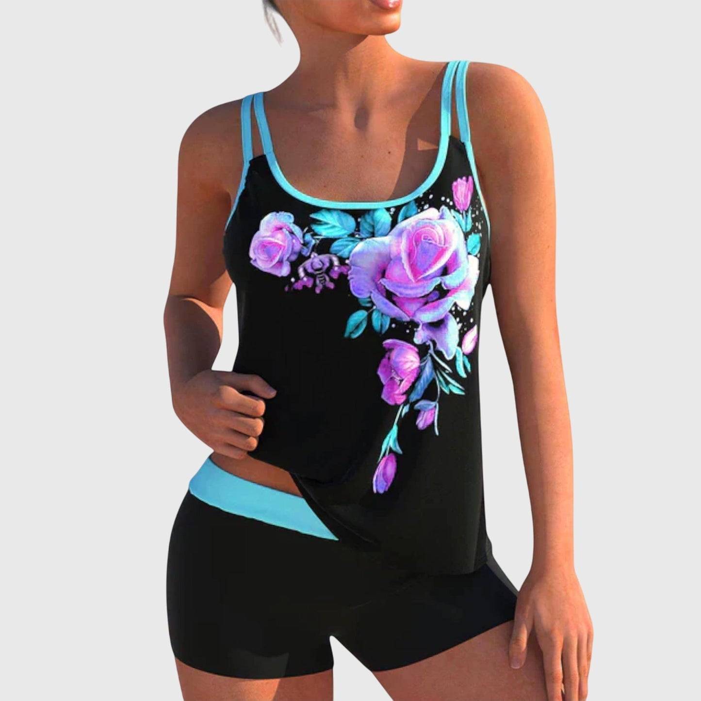 Flor™ | Tankini fleuri avec short