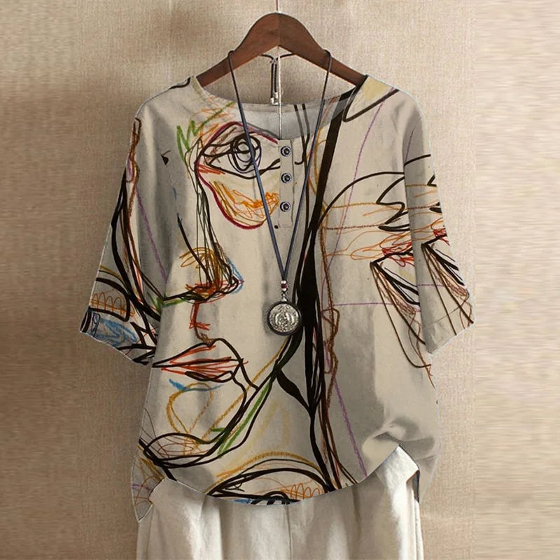 Dakota™ | Blouse rétro imprimée