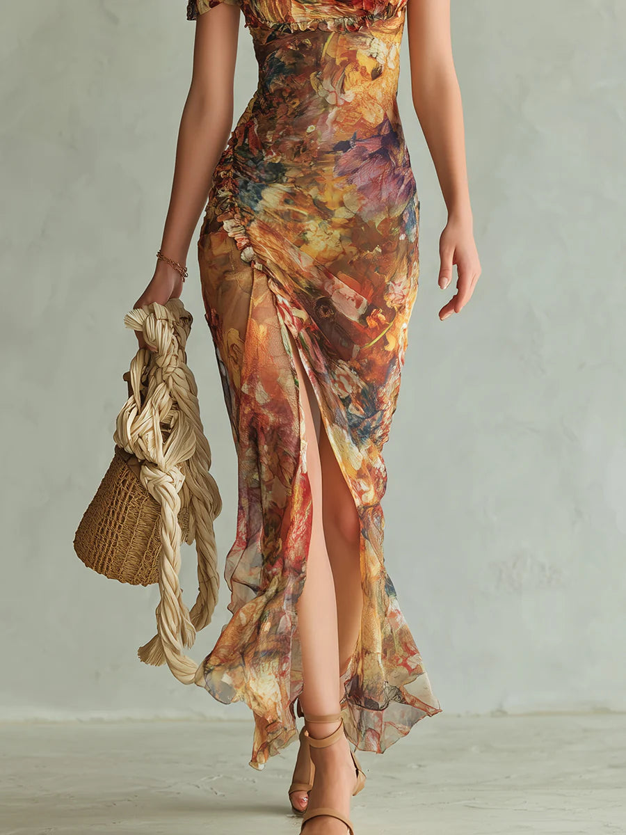 Viola™ | Robe longue en mousseline