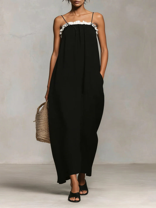 Caelia™ | Robe longue à fines bretelles