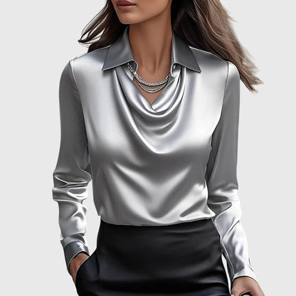 Aisha™ | Blouse fluide brillante