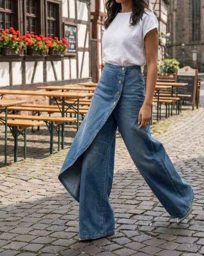 Caris™ | Portefeuille slim en jean
