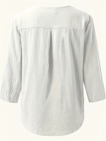 Solénya™ | Blouse Coton-Lin