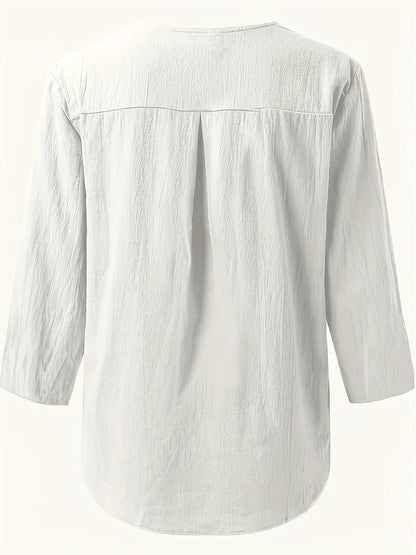 Solénya™ | Blouse Coton-Lin