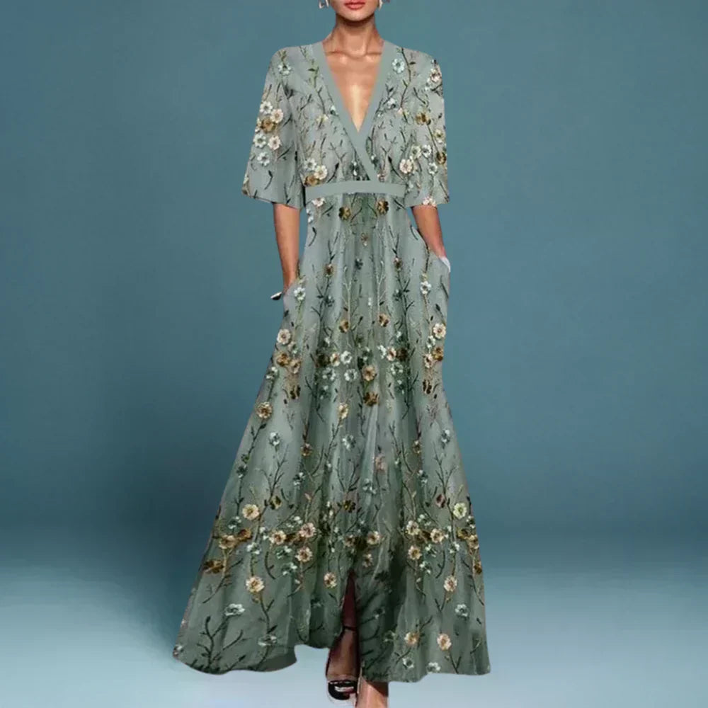 Hazely™ | Robe longue à motifs floraux