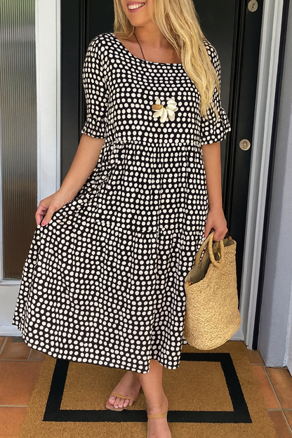 Iris™ | Robe midi couleur sable