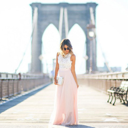EMIE™ | Robe longue en dentelle