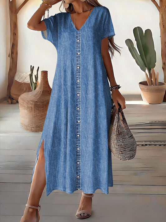Hélèn™ | Robe en denim rétro