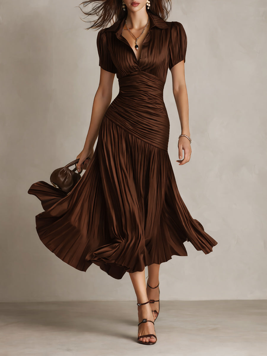 Adriana™ | Robe midi en satin