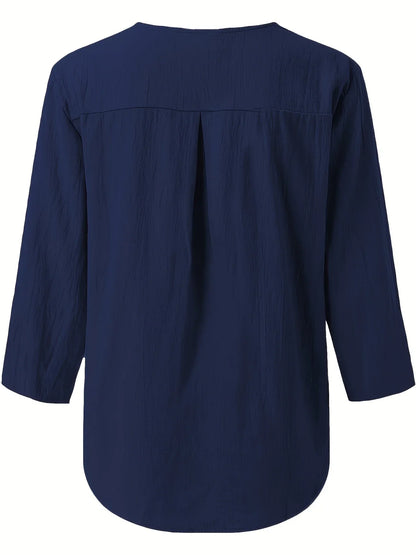 Solénya™ | Blouse Coton-Lin