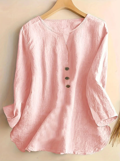 Solénya™ | Blouse Coton-Lin