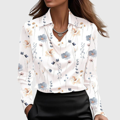 Aisha™ | Blouse fluide brillante