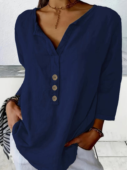 Solénya™ | Blouse Coton-Lin