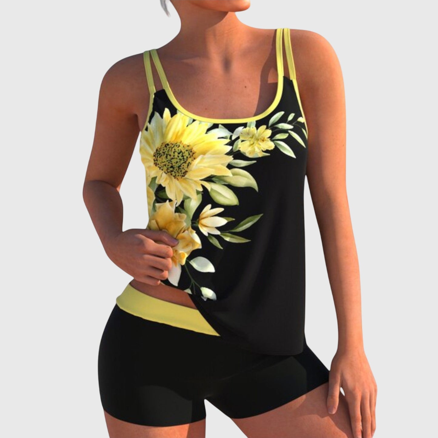 Flor™ | Tankini fleuri avec short