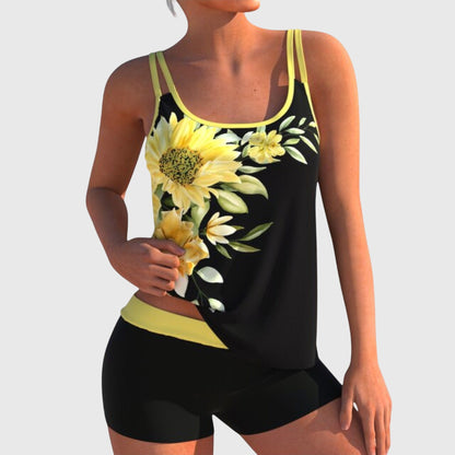 Flor™ | Tankini fleuri avec short