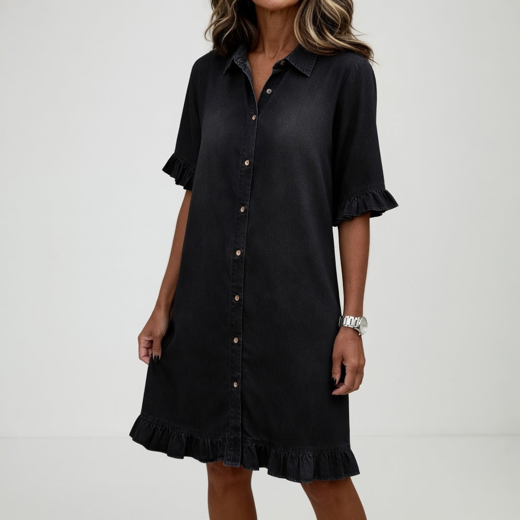 Fanette™ | Robe chemise en denim