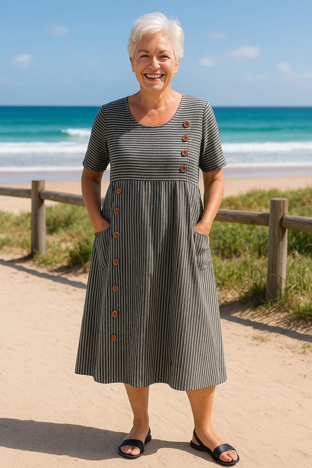 Lucille™ | Robe midi fluide