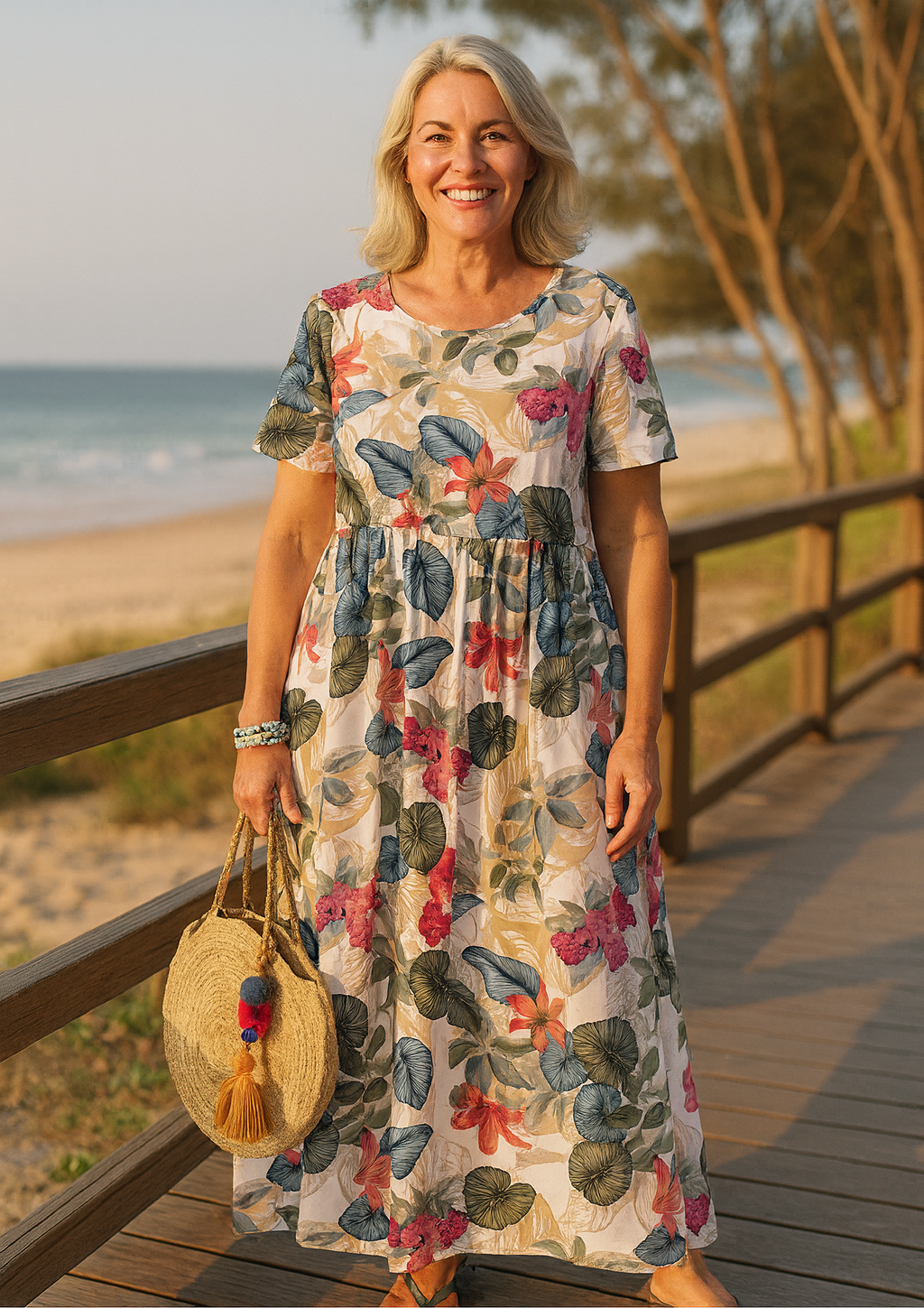 Anika | Robe longue florale et aérienne
