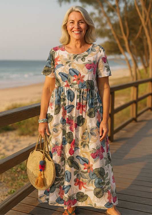 Anika | Robe longue florale et aérienne