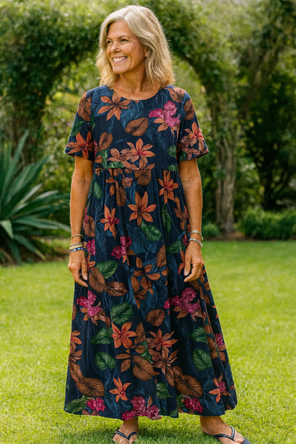 Anika | Robe longue florale et aérienne