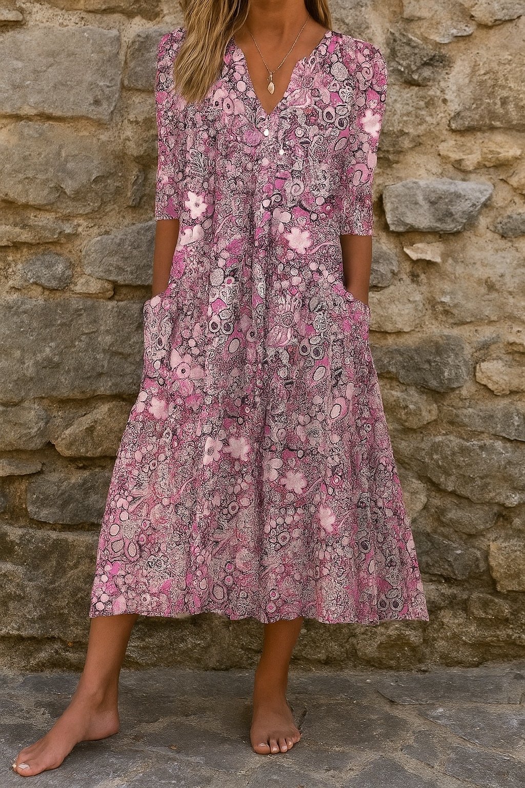 Harlow | Robe à col en V