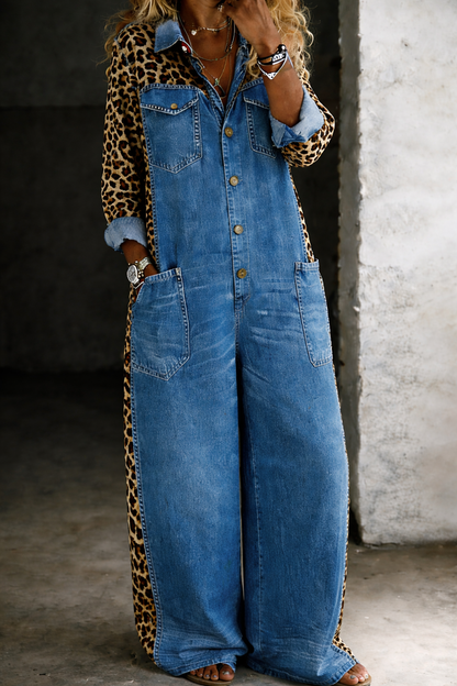 Amanda™ | Combinaison chemise en jean