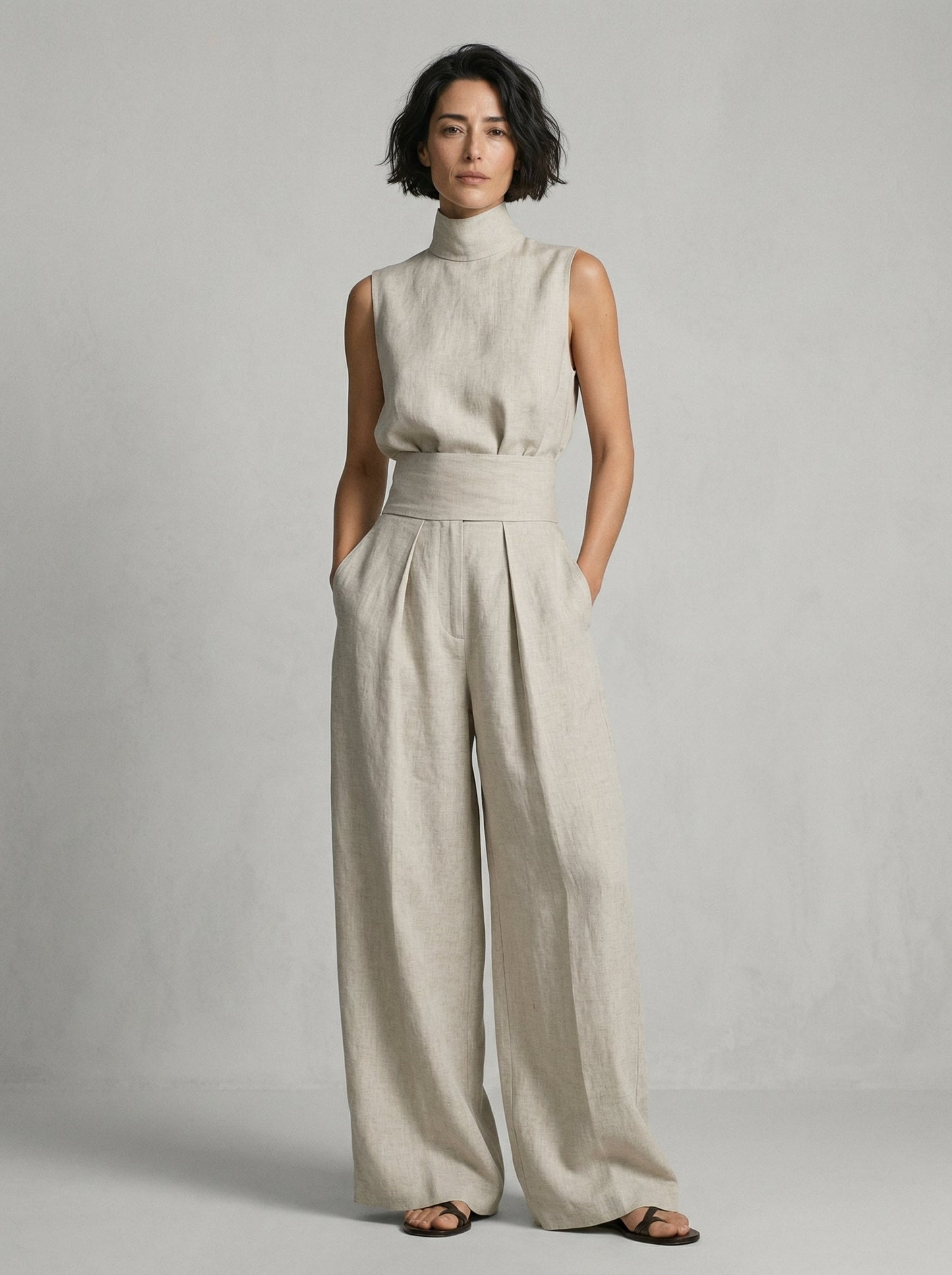 Nuria™ | Ensemble coton-lin