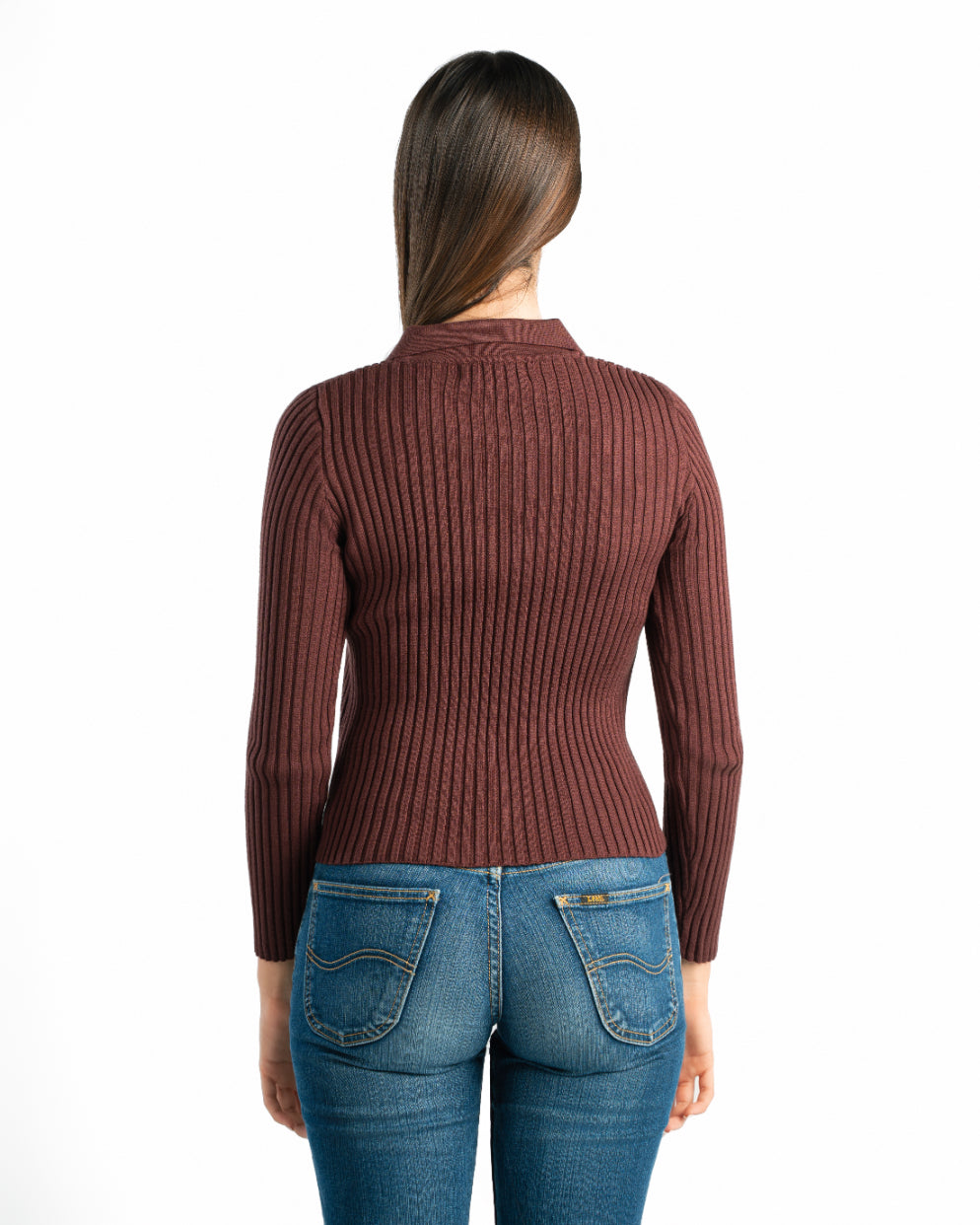 Serena Knit Long Sleeve Polo