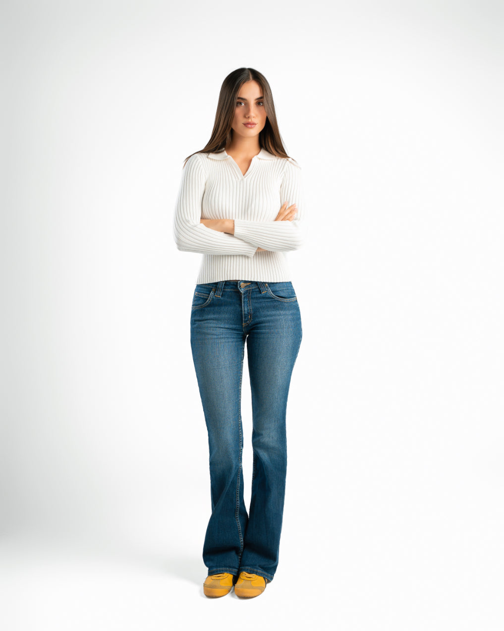 Serena Knit Long Sleeve Polo