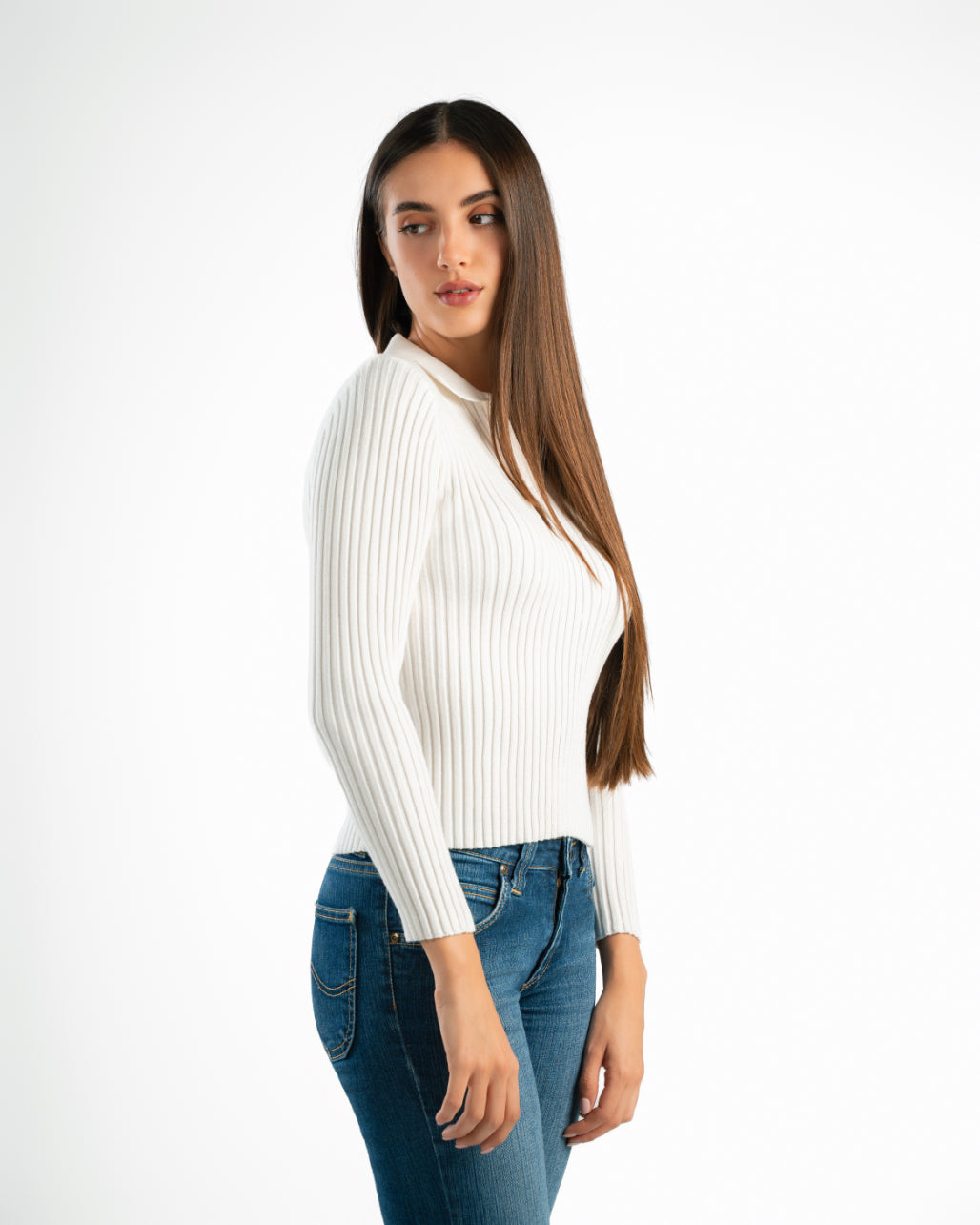 Serena Knit Long Sleeve Polo