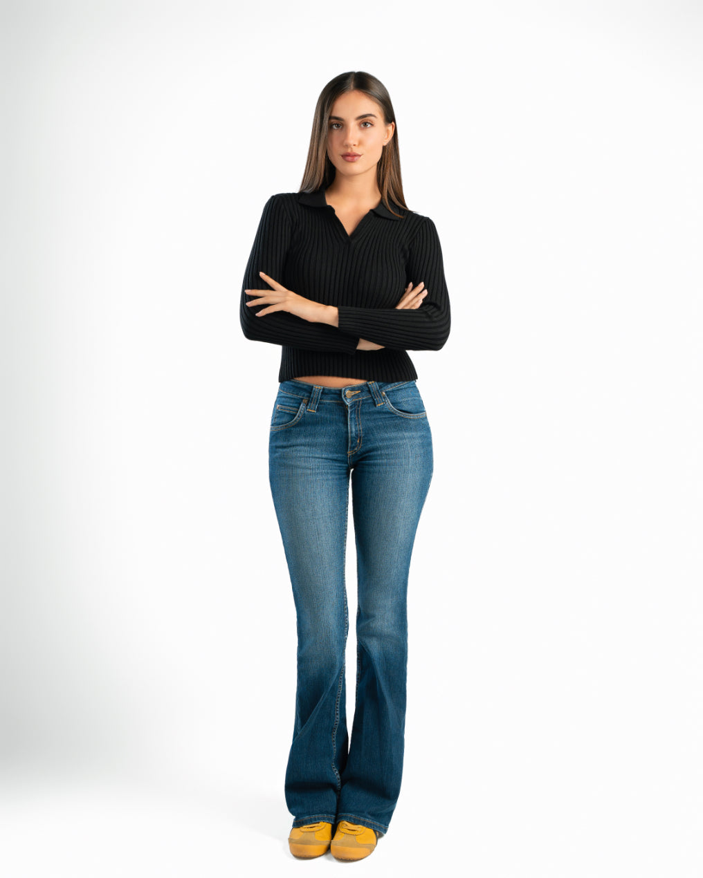 Serena Knit Long Sleeve Polo