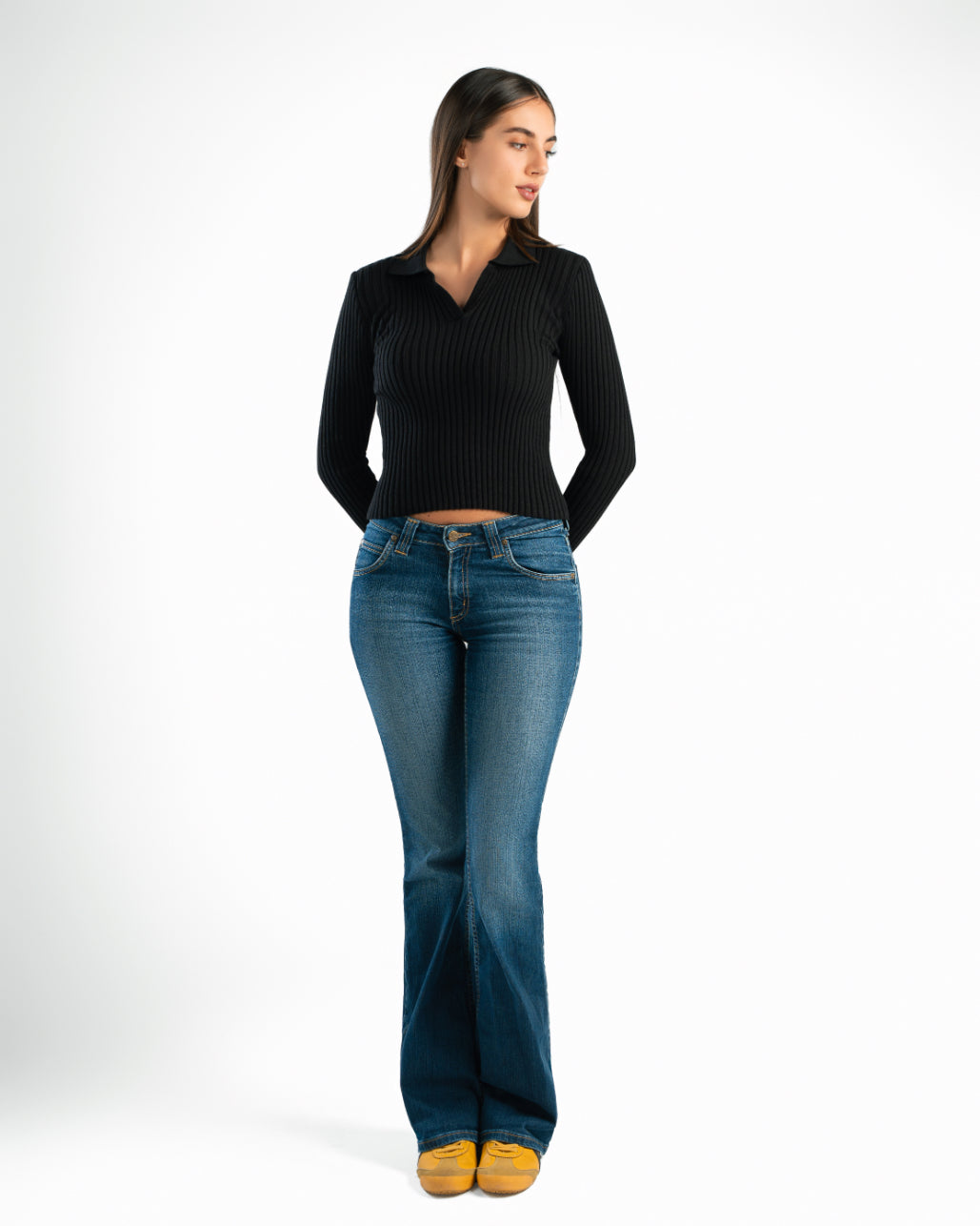 Serena Knit Long Sleeve Polo