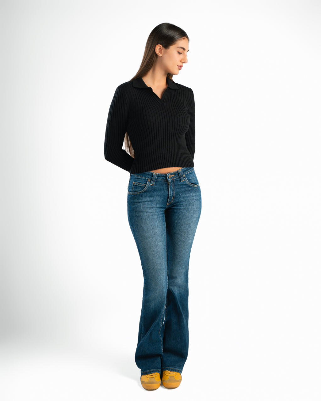 Serena Knit Long Sleeve Polo