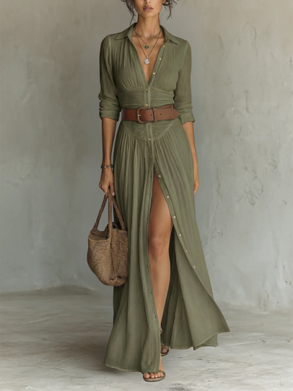 Olivia™ | Robe maxi en lin