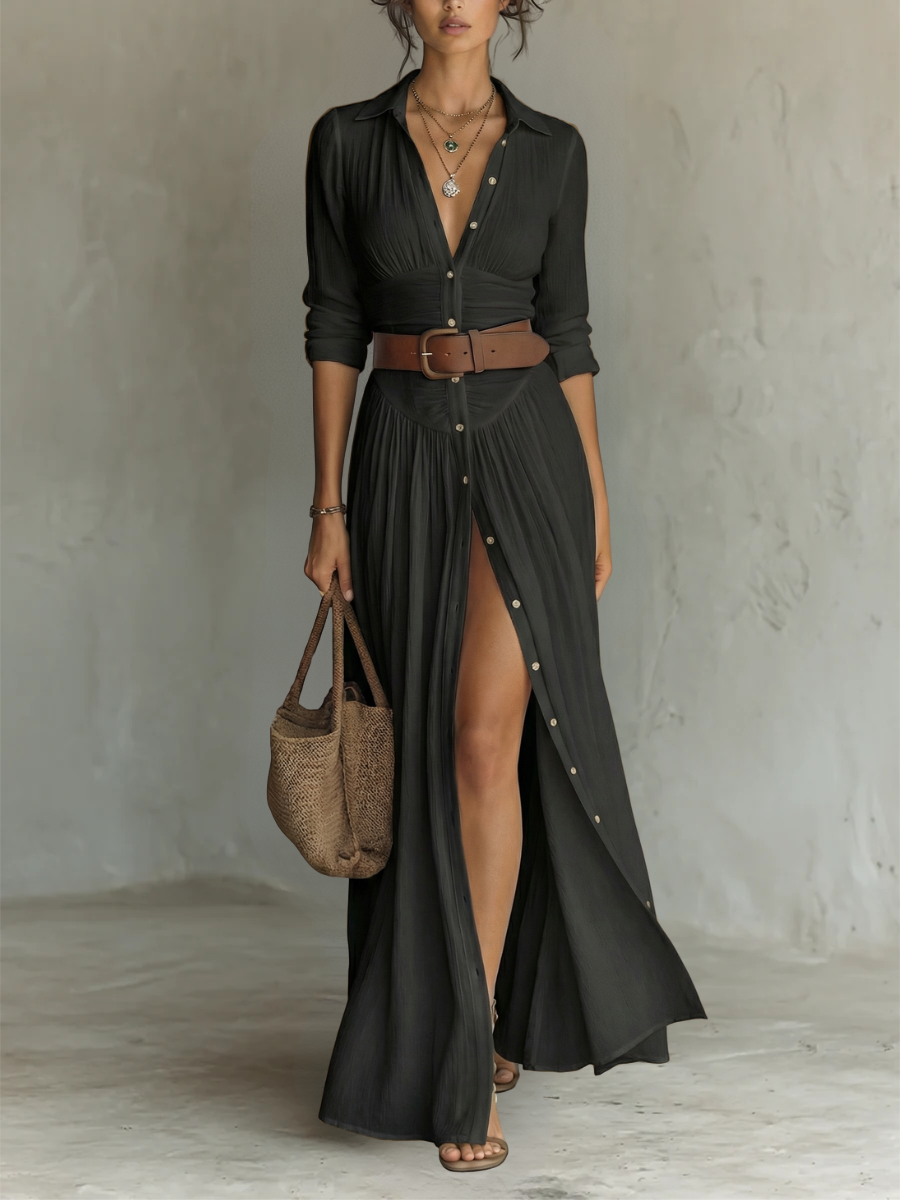 Olivia™ | Robe maxi en lin