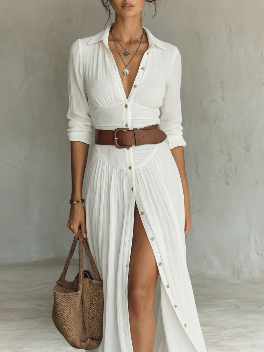 Olivia™ | Robe maxi en lin