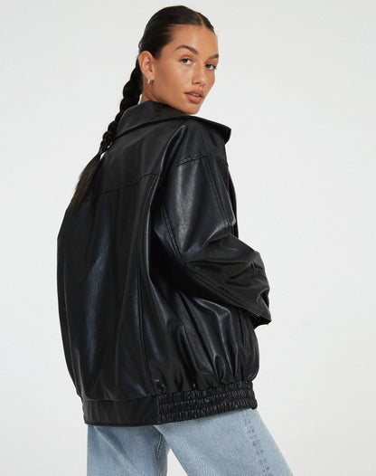 IBTISSAM™ | Veste en cuir