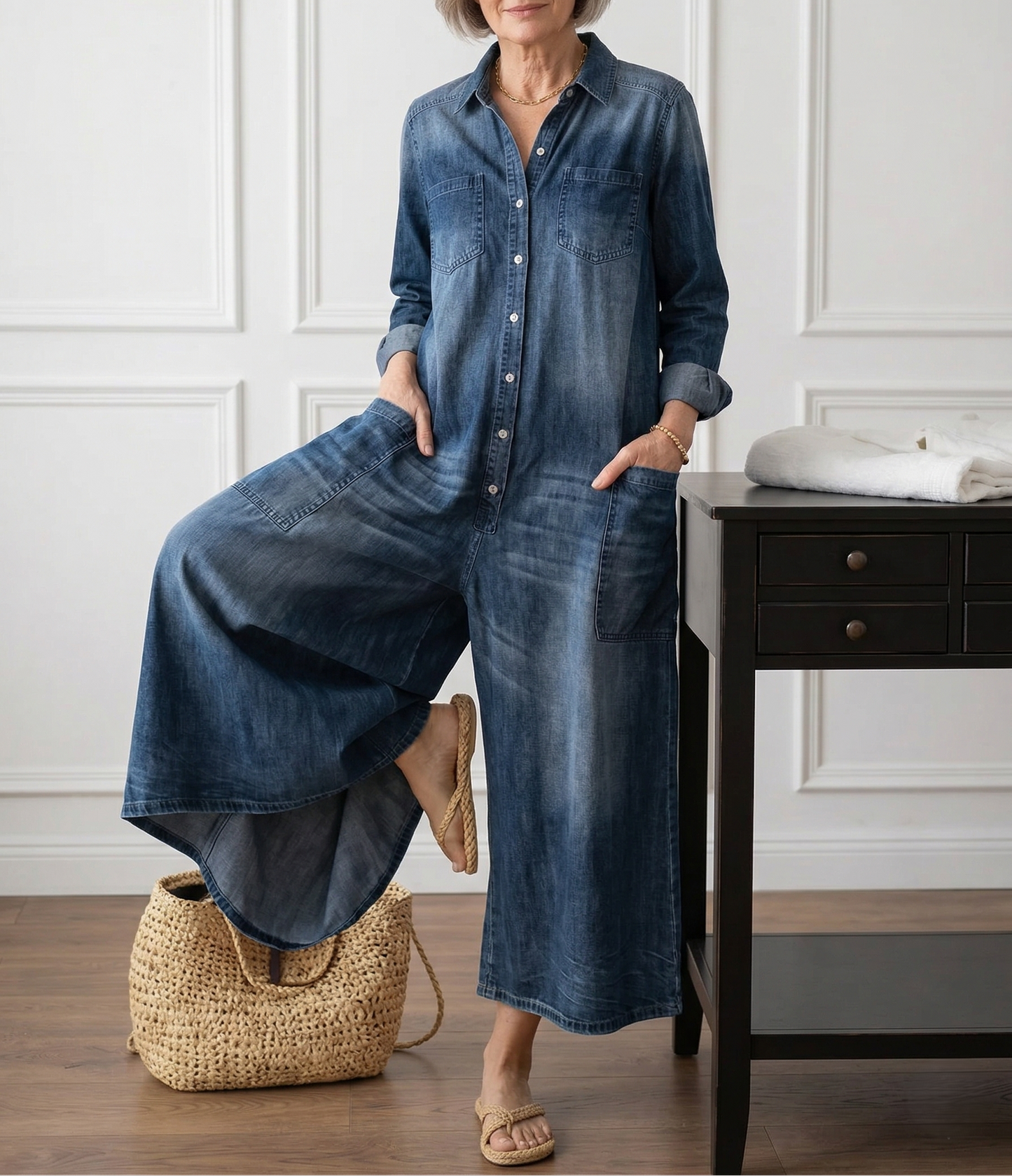 Diana™ | Combinaison en jean vintage