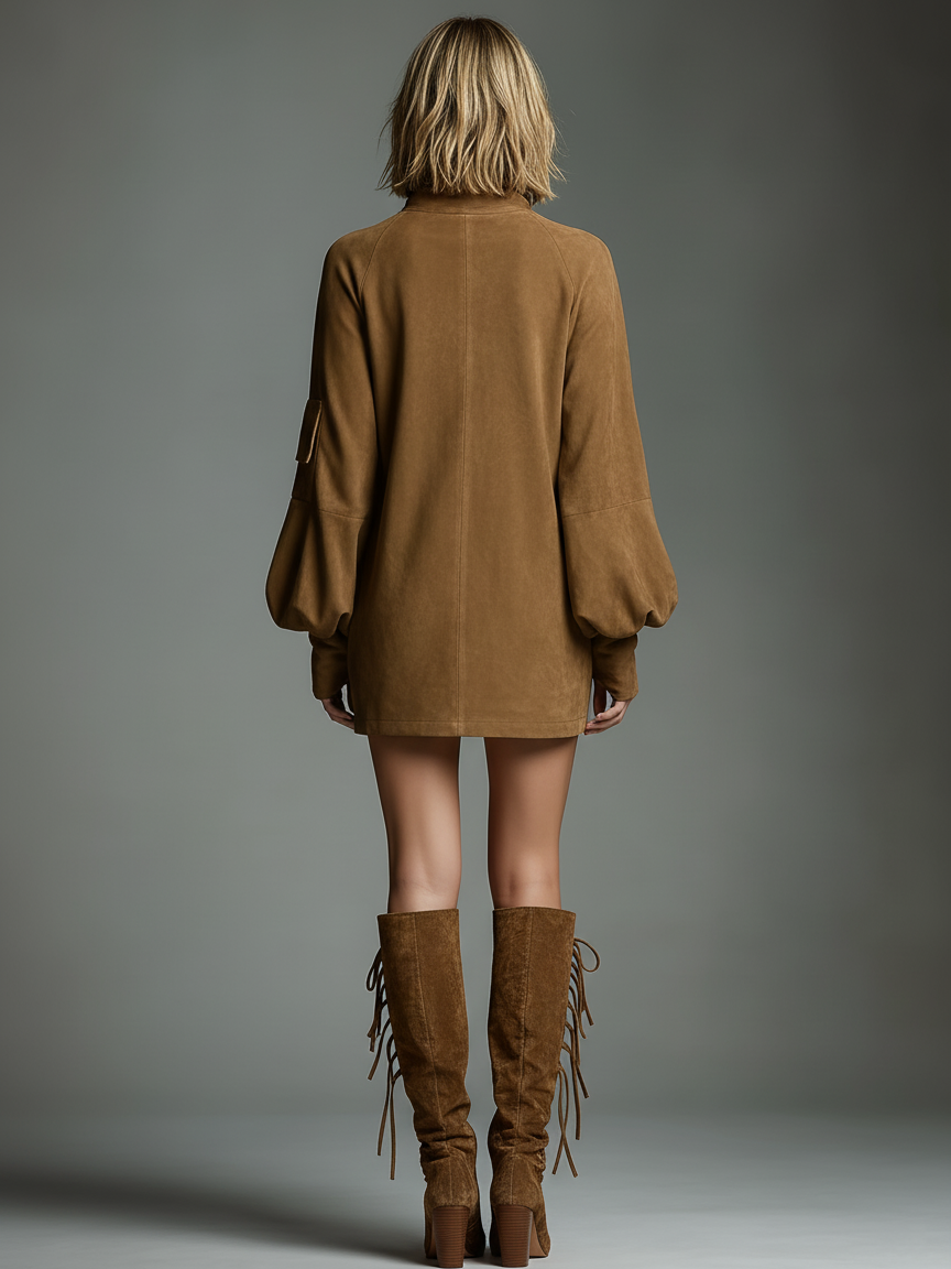 NAYLA™ | Robe Suédine