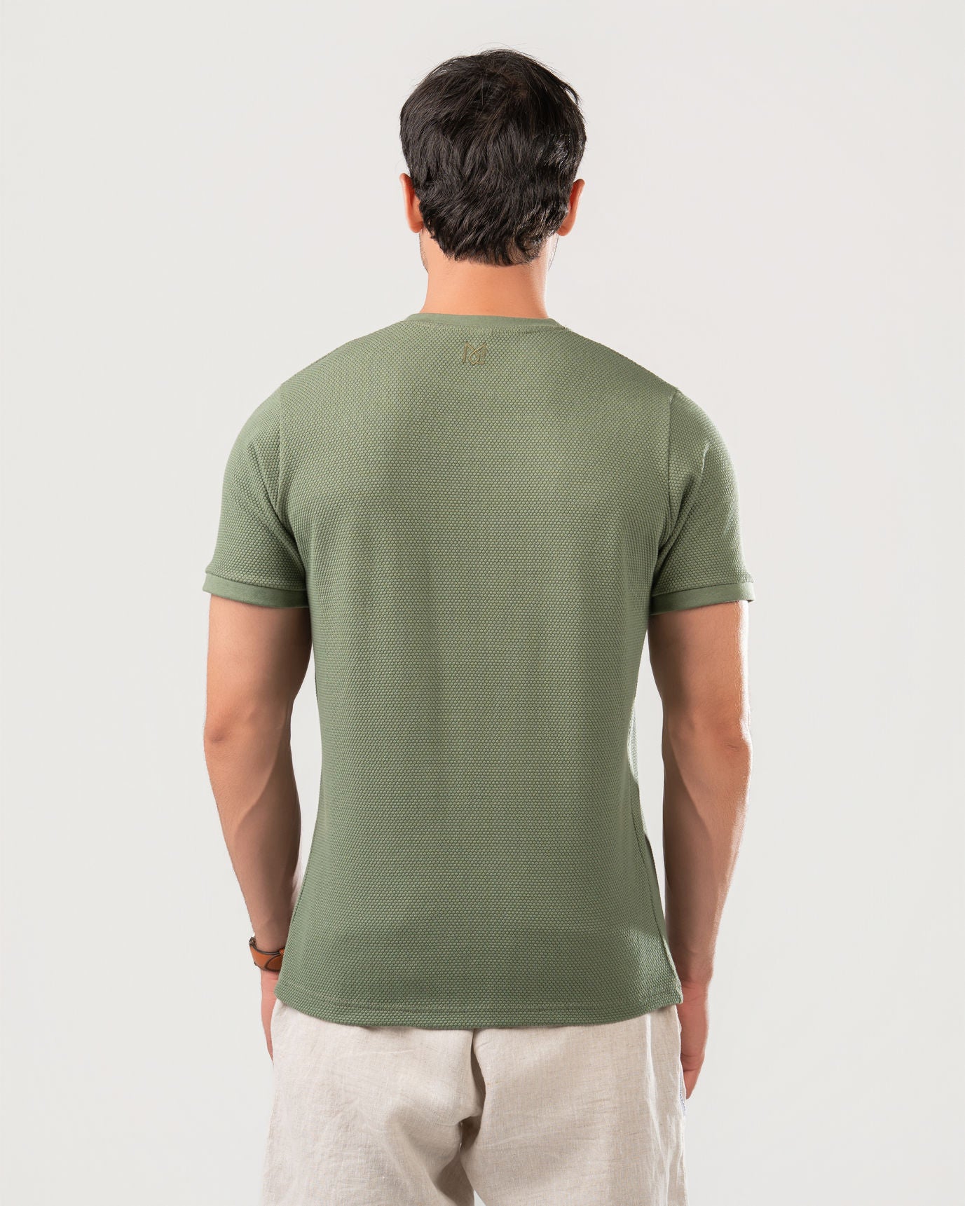 Textured Cotton T-Shirt