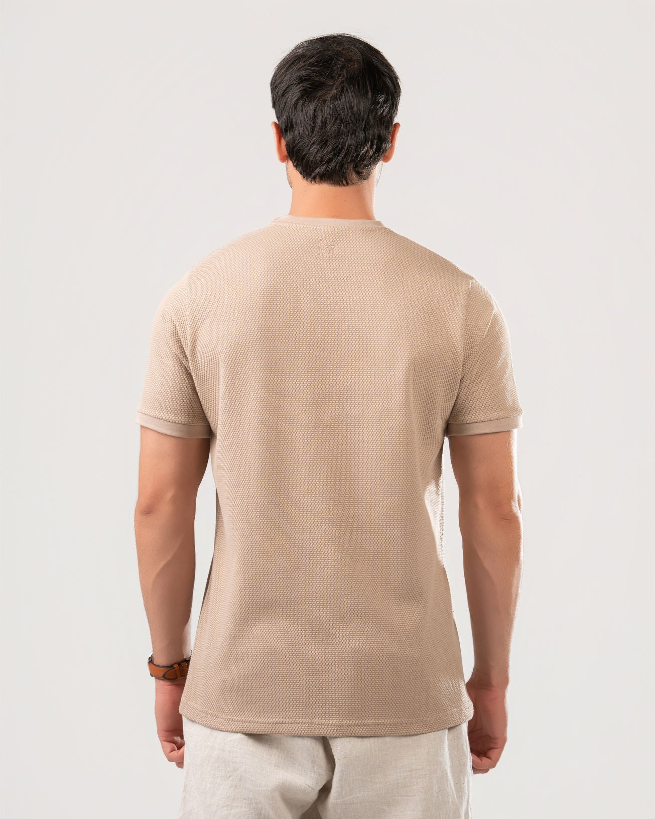 Textured Cotton T-Shirt