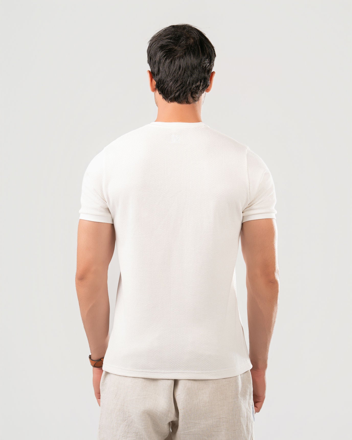 Textured Cotton T-Shirt