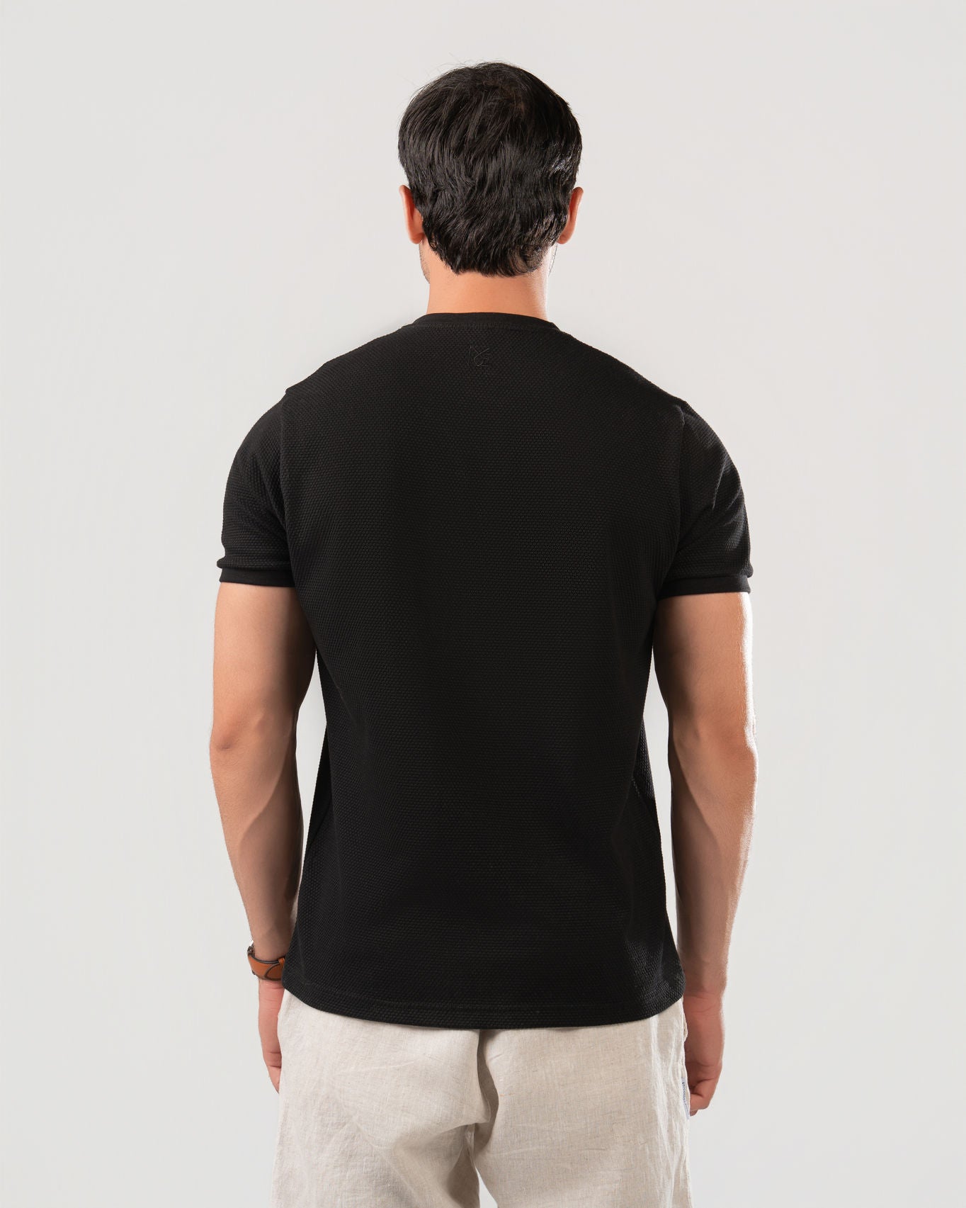 Textured Cotton T-Shirt