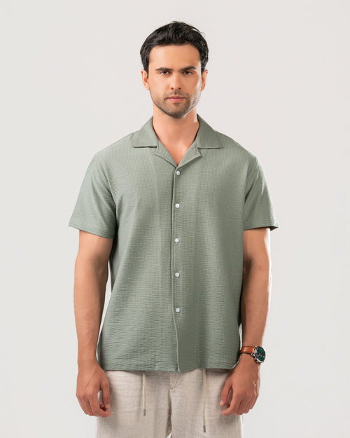 Camp Collar Cotton Shirt