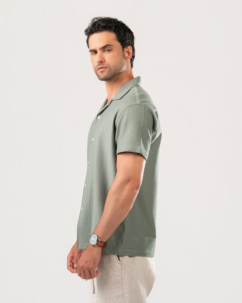 Camp Collar Cotton Shirt
