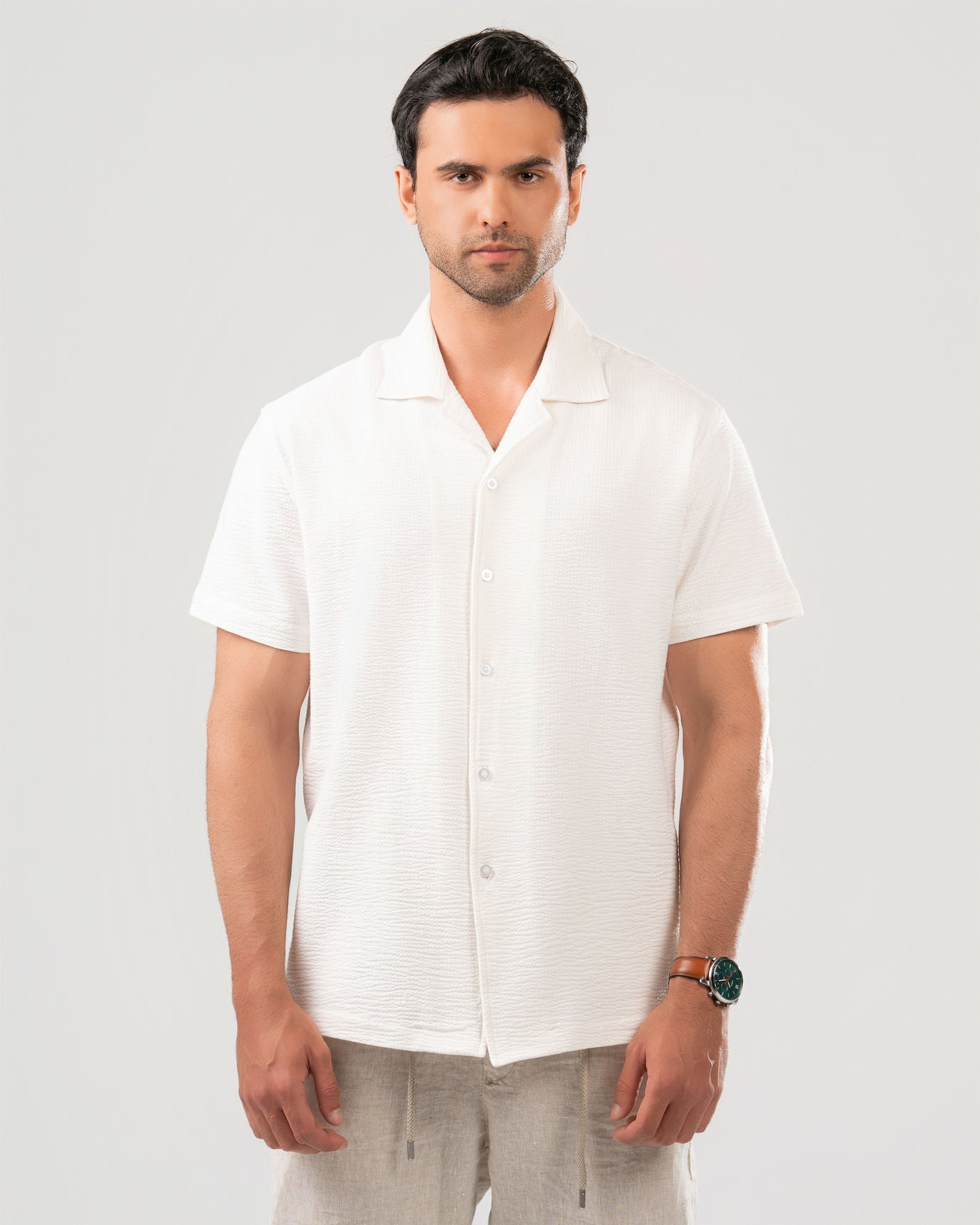 Camp Collar Cotton Shirt
