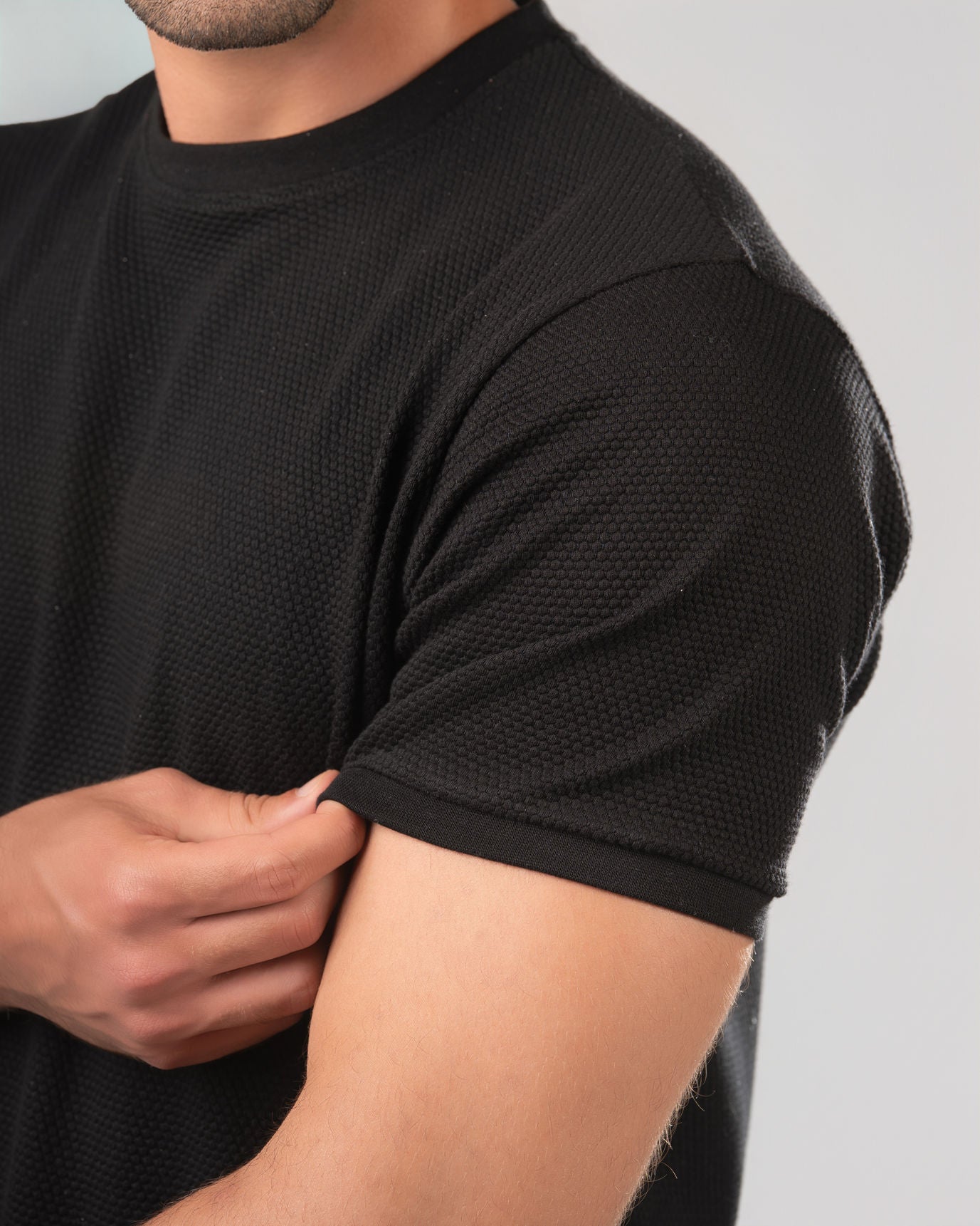Textured Cotton T-Shirt