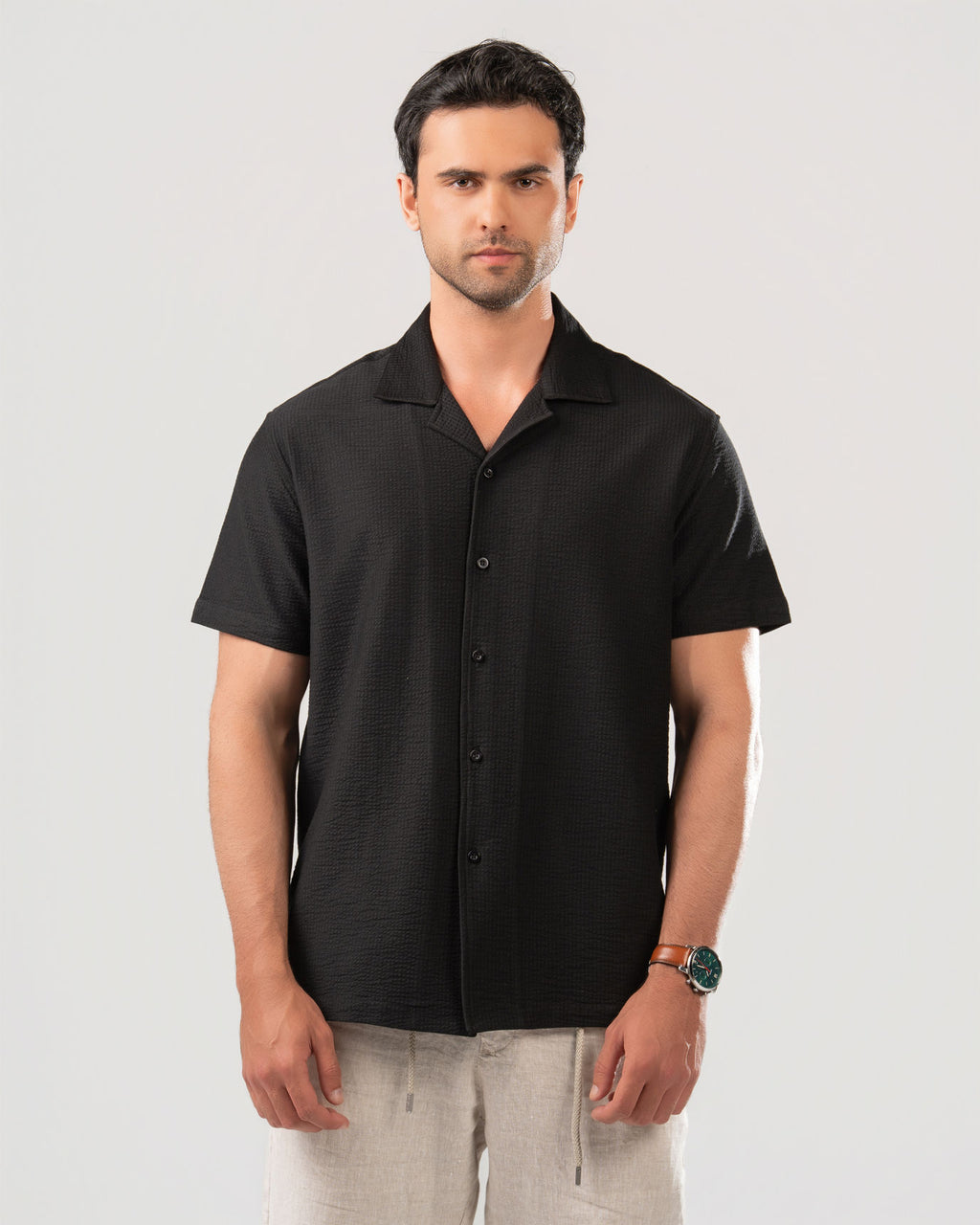 Camp Collar Cotton Shirt