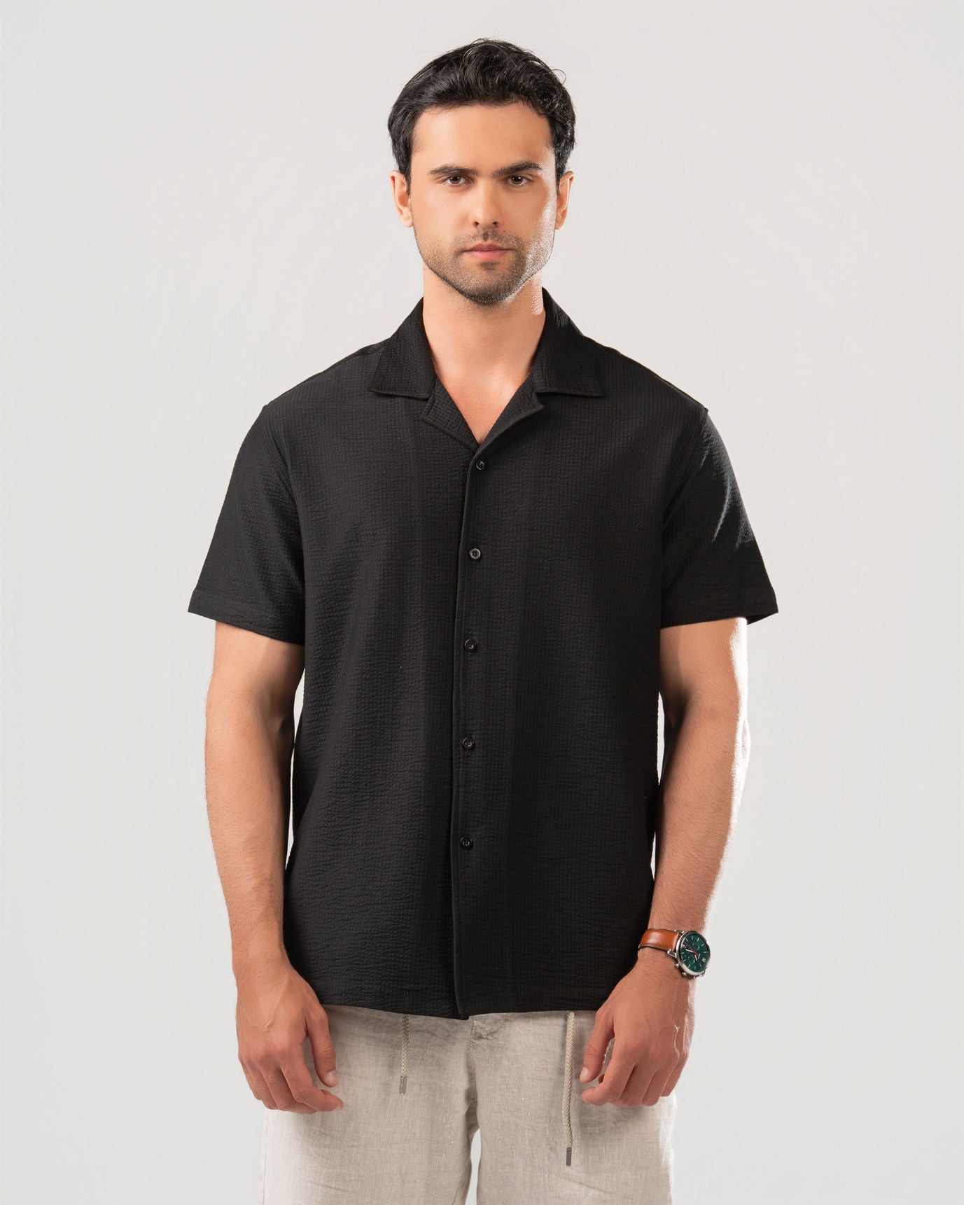 Camp Collar Cotton Shirt