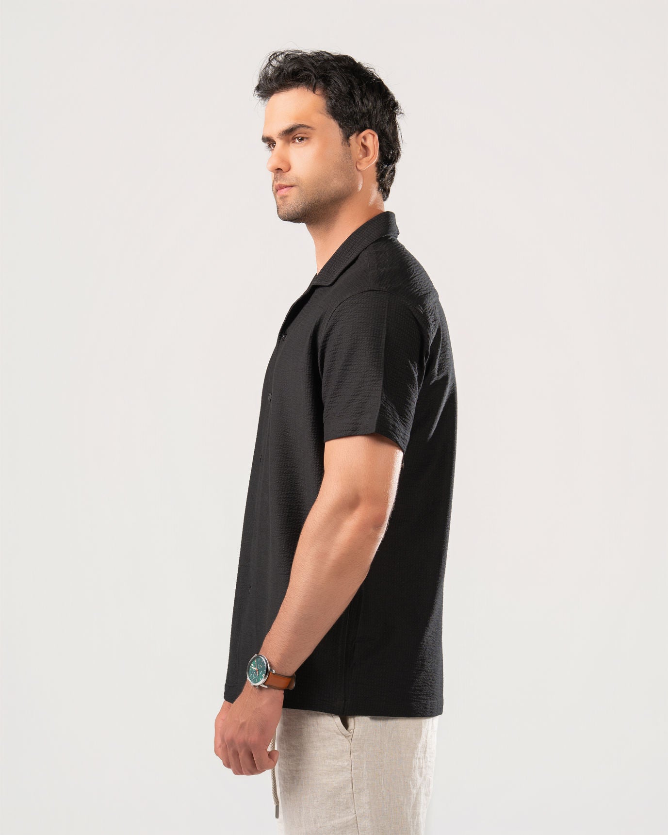 Camp Collar Cotton Shirt